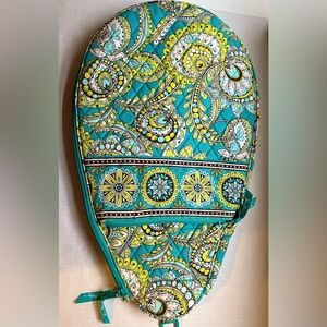 Vera Bradley Peacock Paisley Tennis Racket Cover. Adjustable Strap, Pockets
